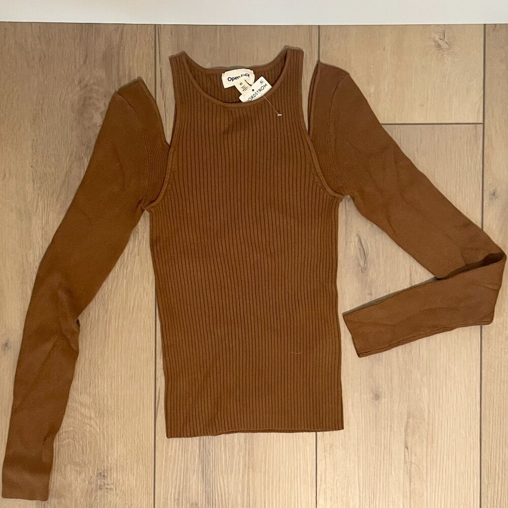 OPEN EDIT Knit Long Sleeve Shirt Size XS